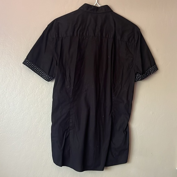 Topman Black Stretch Skinny Fit Button Down - Picture 3 of 4